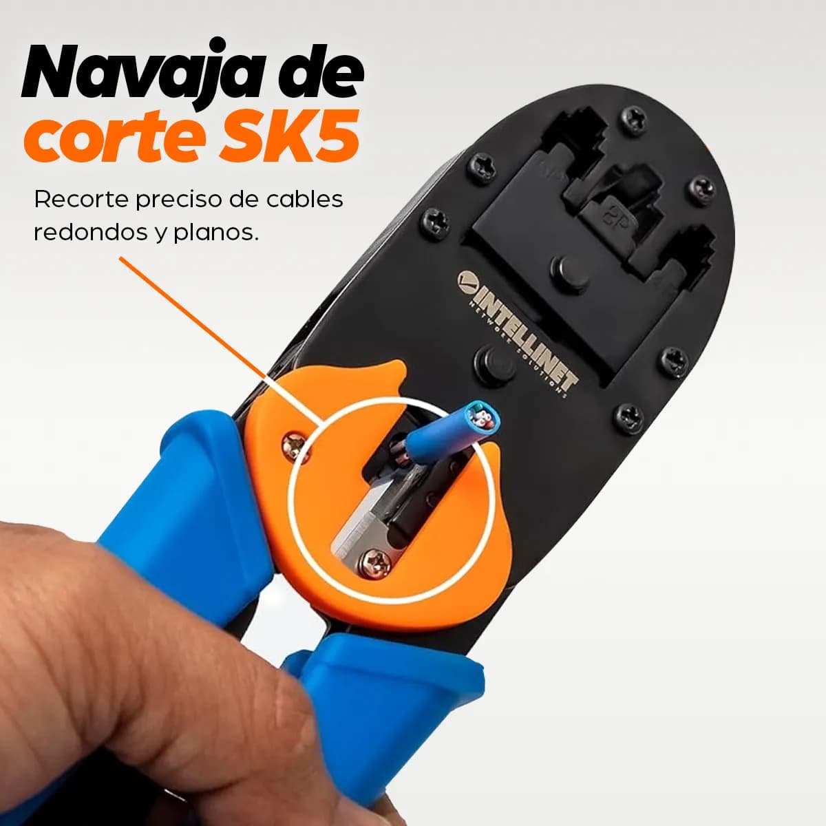 Intellinet Herramienta para Crimpear Plug Modular 7