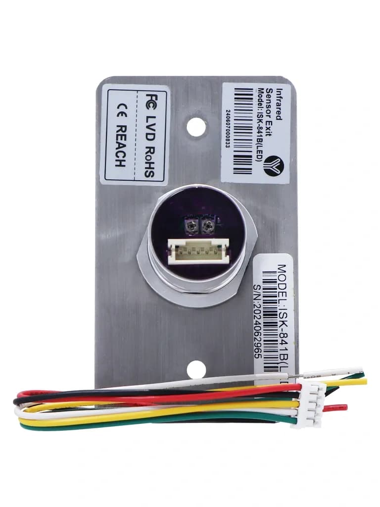 YLI ISK841BLED - Botón de Salida sin Contacto, Indicador LED, Acero In 2