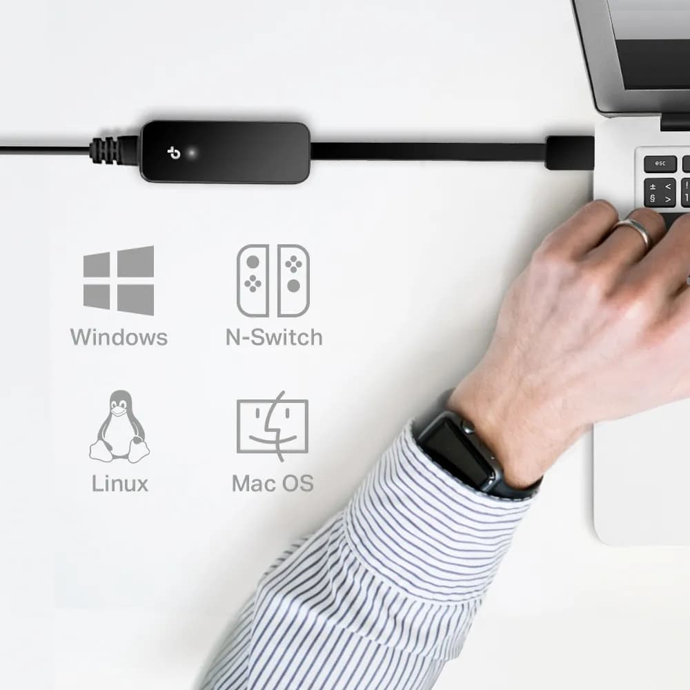Adaptador de red / USB 3.0 a RJ45 / Gigabit Ethernet 10/100/1000Mbps / 8