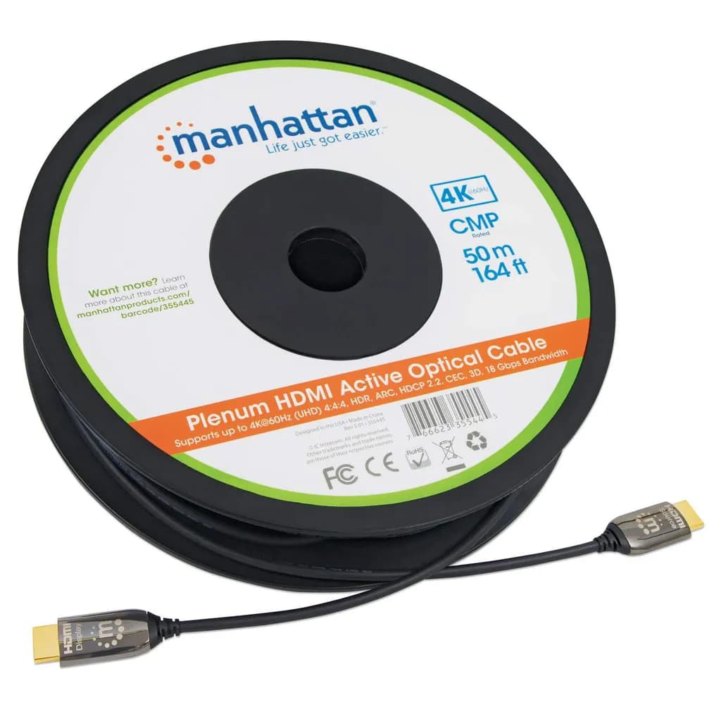 Manhattan Cable HDMI Óptico Activo con Clasificación Plénum 5