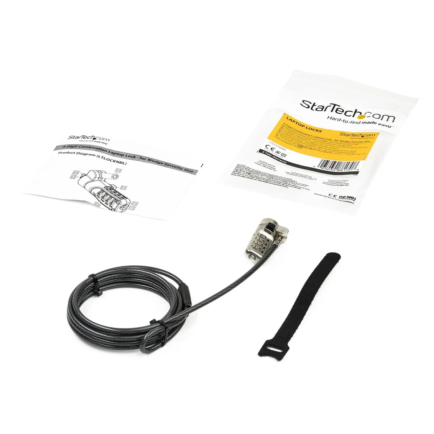 StarTech.com LTLOCKNBL cable antirrobo Negro, Plata 2.043 m 4