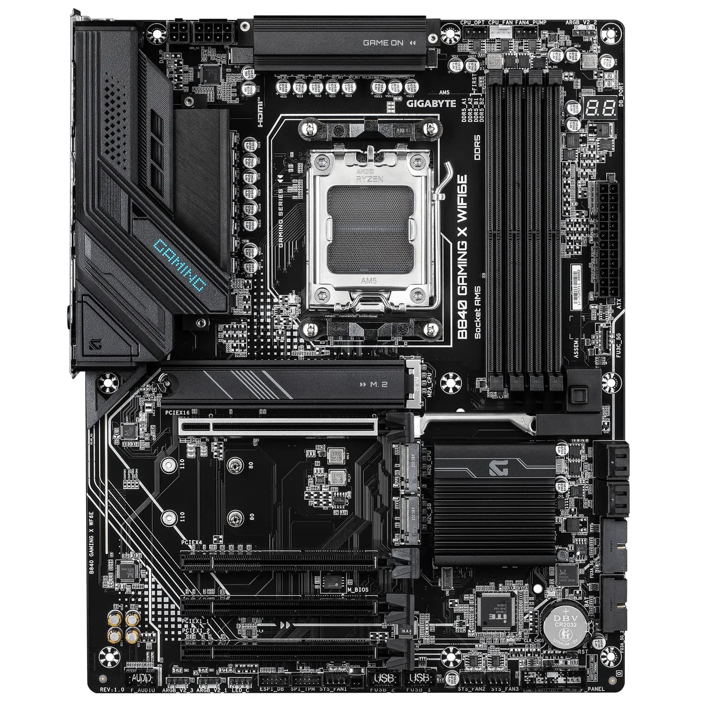 GIGABYTE B840 GAMING X WIFI6E AMD B840 Enchufe AM5 ATX 2