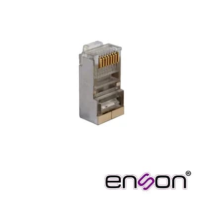 CONECTOR PLUG  SRJ45 BLINDADO CAT5E ENSON ENS-SRJ45-CAT5E PARA CABLE U 2