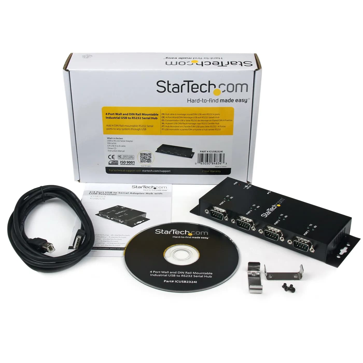 StarTech.com Hub Concentrador Adaptador USB a Serial RS232 DB9 4 Puert 6