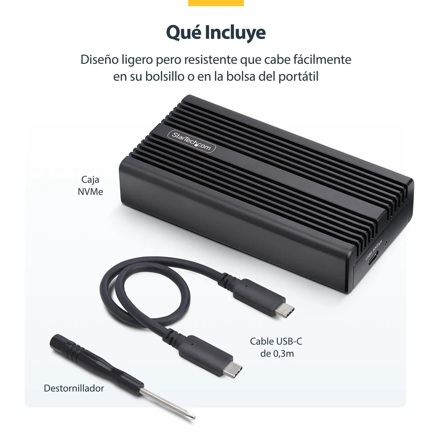 StarTech.com Gabinete USB4 NVMe M.2 - 40Gbps - Gabinete USB Tipo C par 14