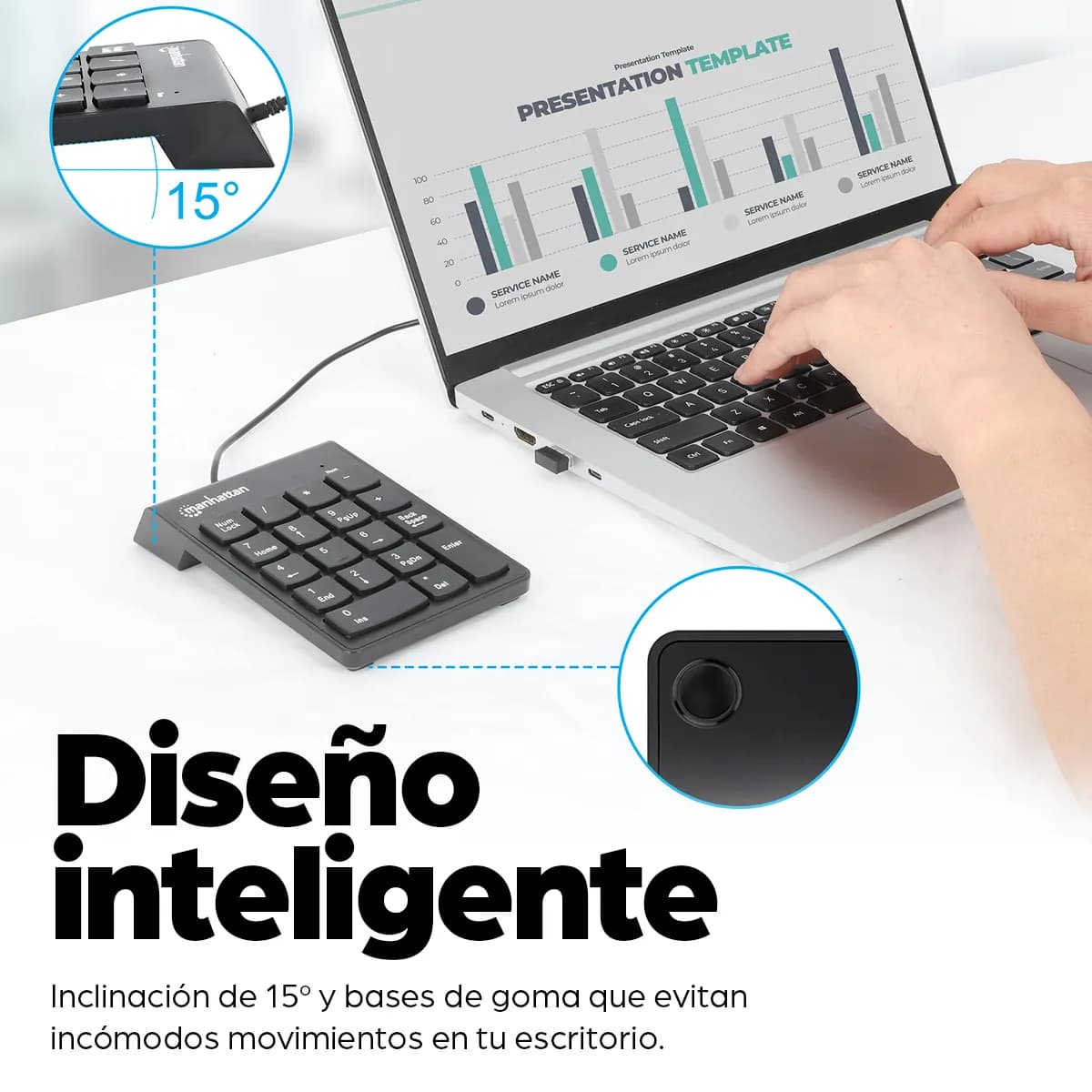 Manhattan Teclado numérico alámbrico 5