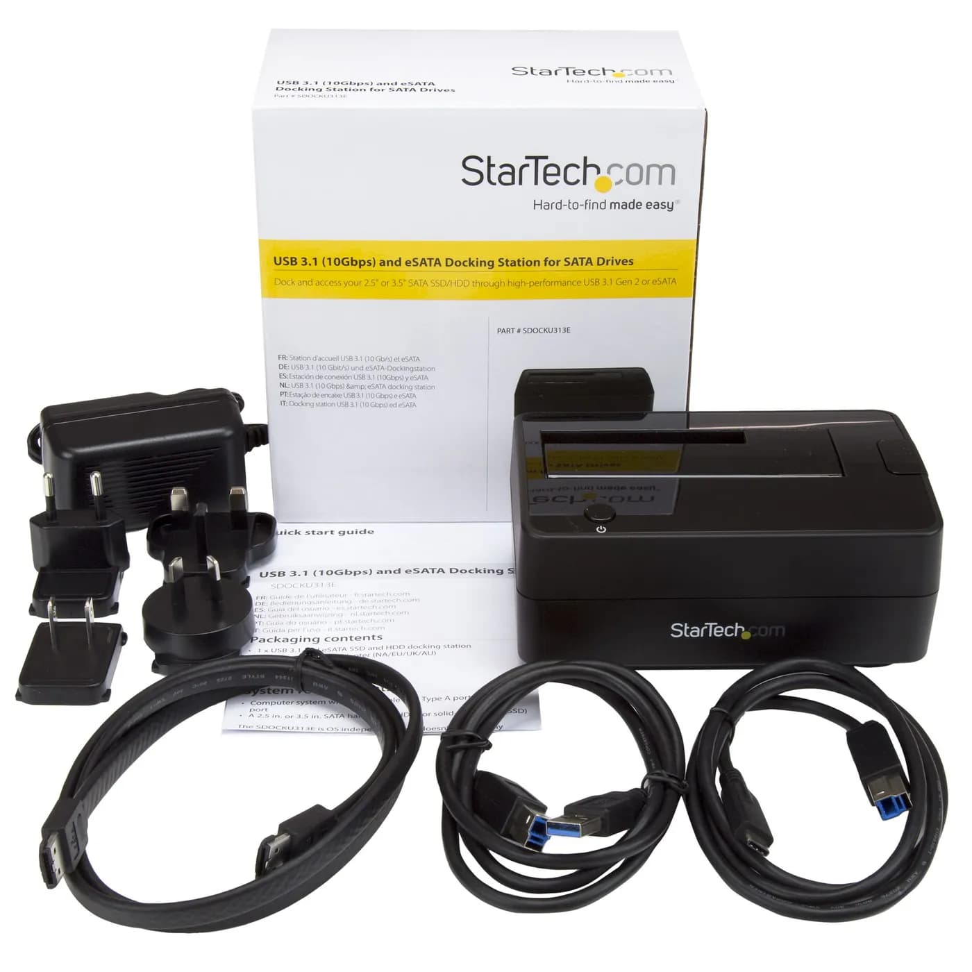 StarTech.com Docking Station USB 3.1 (10Gbps) / eSATA a SATA III de 1  7
