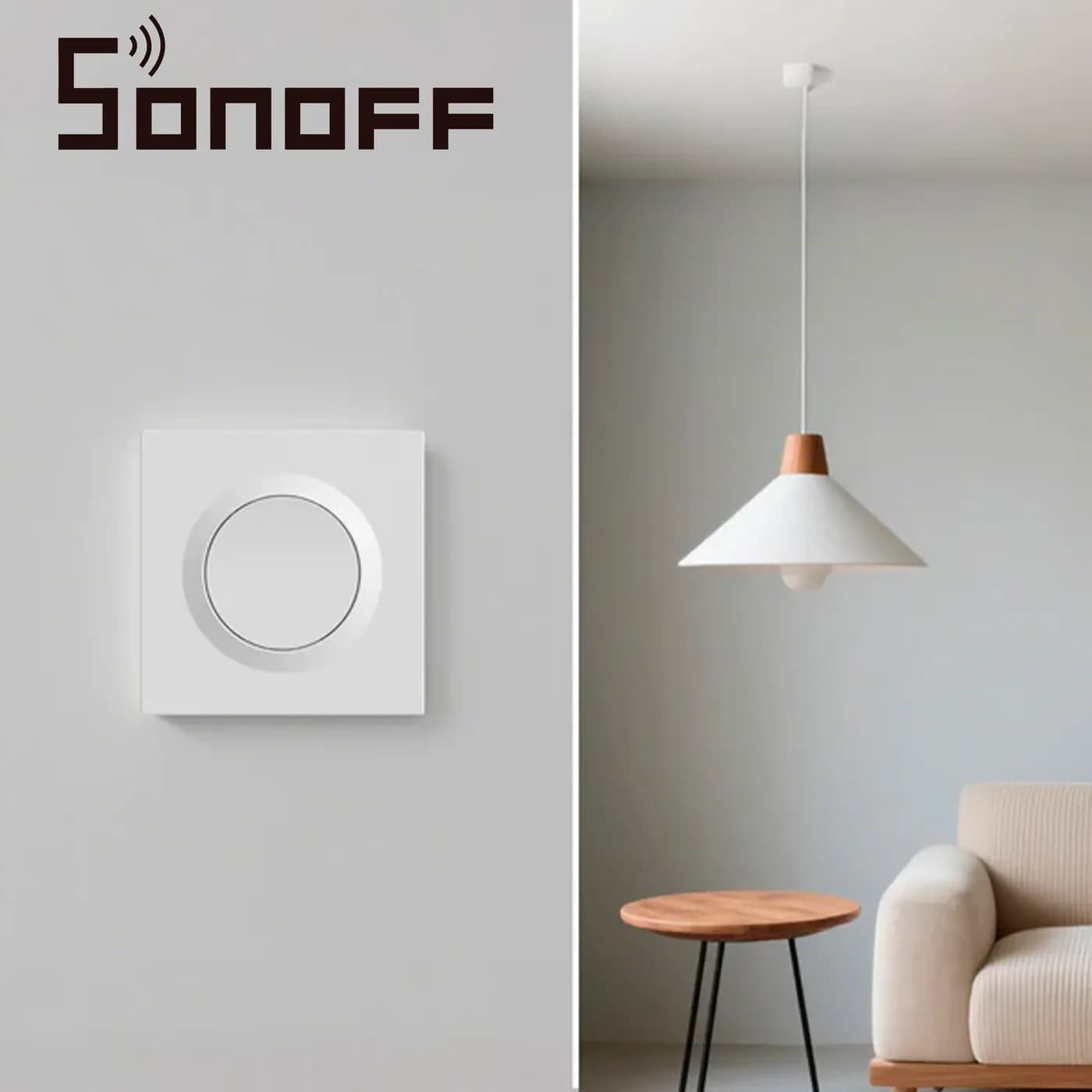 CAJA PARA INTERRUPTOR DE PARED DE UNA UNIDAD SONOFF E1GSL / NO REQUIER 3