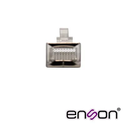 CONECTOR PLUG  SRJ45 BLINDADO CAT5E ENSON ENS-SRJ45-CAT5E PARA CABLE U 3
