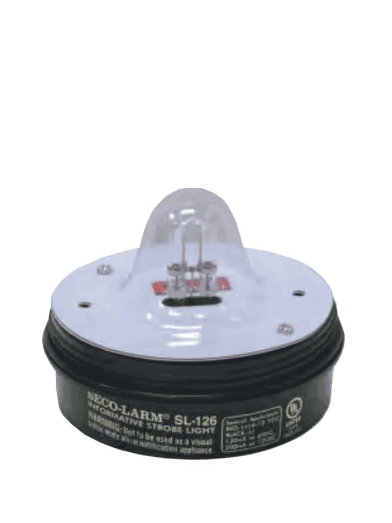 Seco-Larm SL126QR -  Luz Estroboscópica Alámbrica, 6-12VDC, Roja Compa 3