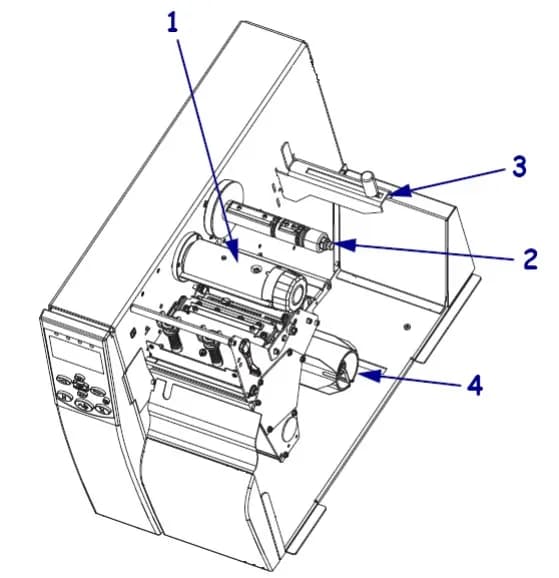 Zebra Kit media rewind spindle remplazo para 110Xi4, 105SLPlus, ZT510 2