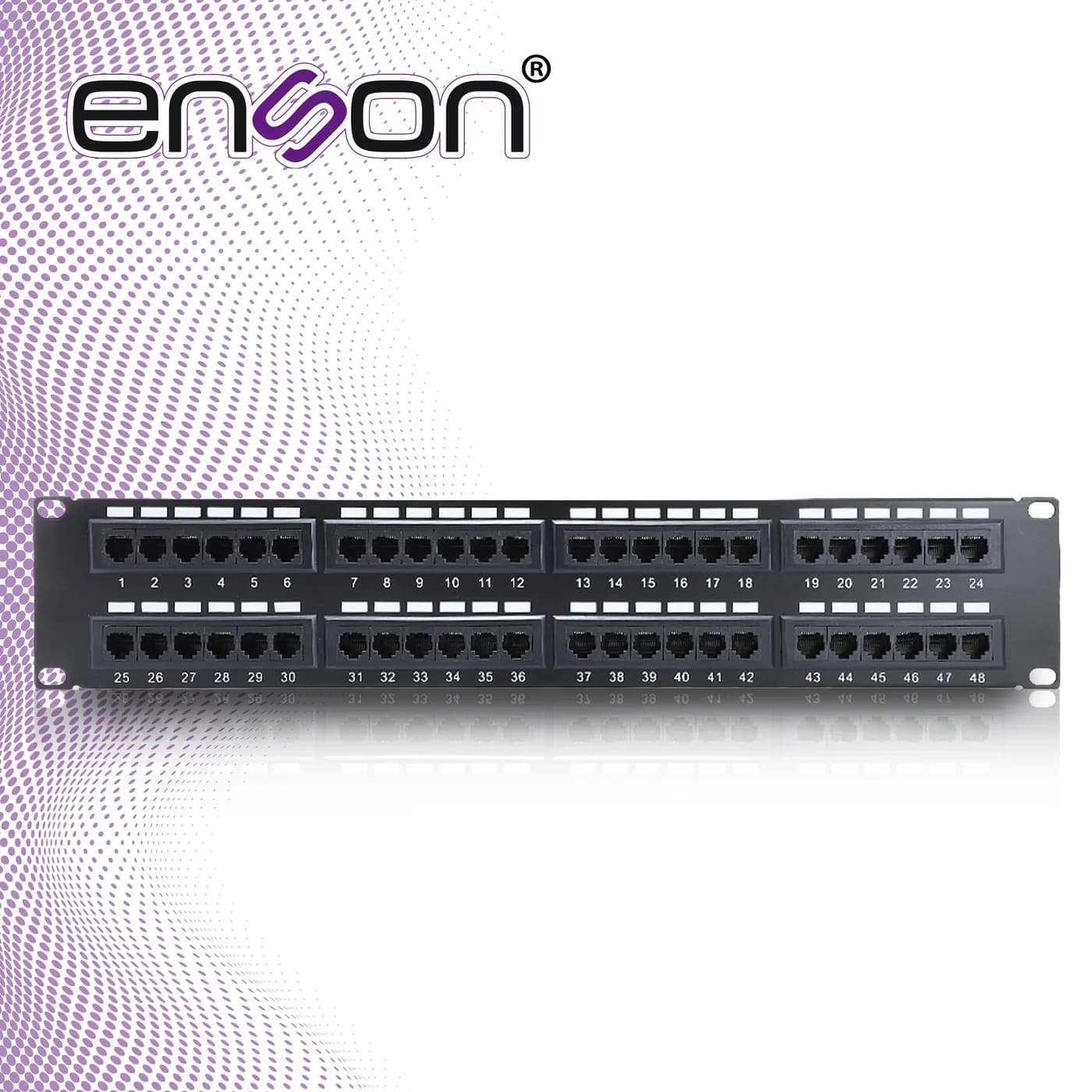 PATCH PANEL ENSON ENS-PAT48C6A 2UR PRECARGADO CAT6A 48 PUERTOS MONTAJE 2