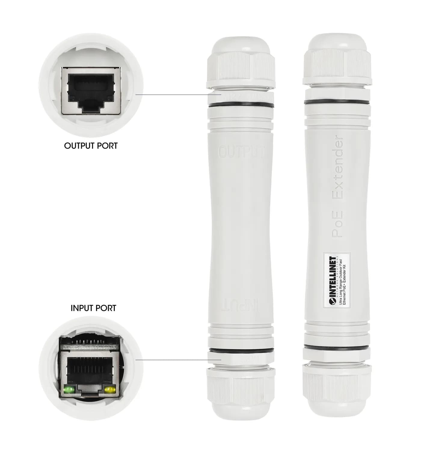 Intellinet 561952 extensor de red Blanco 10, 100 Mbit/s 6