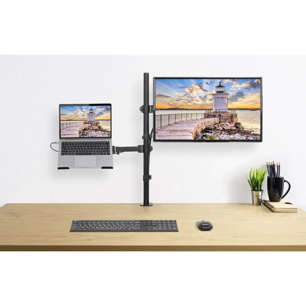 Manhattan Soporte para escritorio combinado con brazo para monitor y s 8