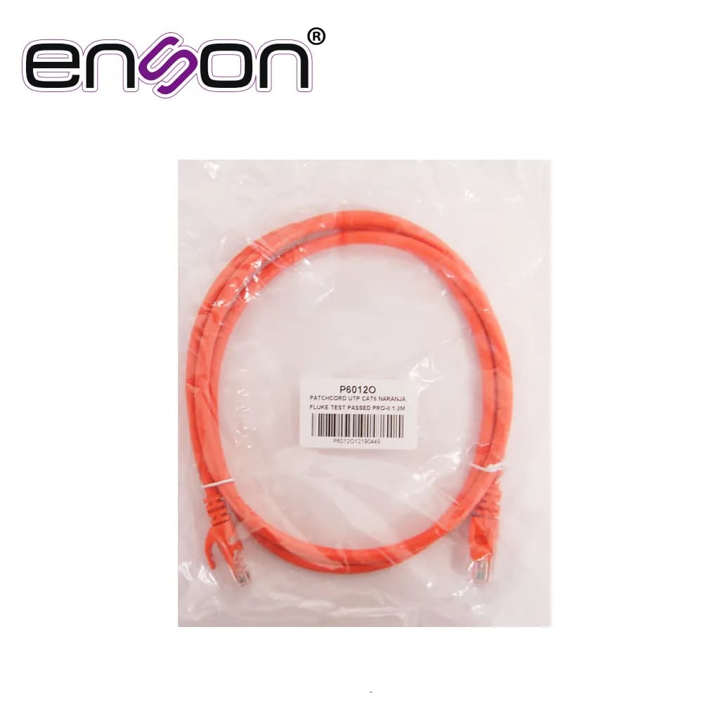 PATCHCORD UTP ENSON P6012O CAT6 120CM NARANJA SERIE EPRO 100-II 100 PO 3
