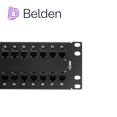 PATCH PANEL KEYCONNECT CAT6+ BELDEN AX103255 / NEGRO / 48 PUERTOS / 2U 3