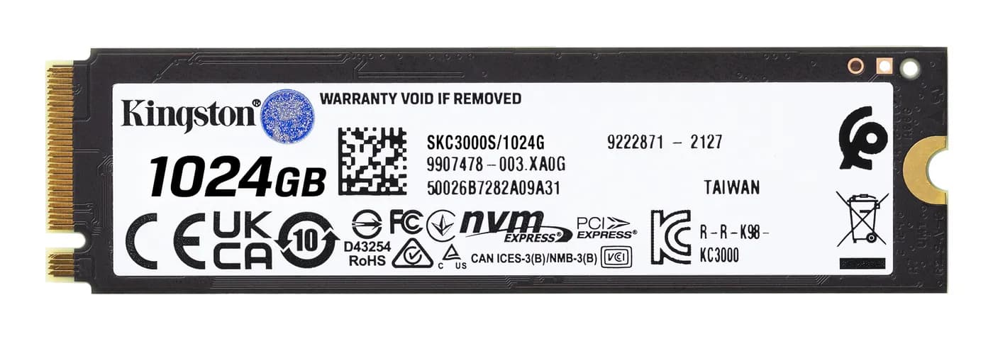 Kingston Technology KC3000 1 TB M.2 PCI Express 4.0 NVMe 3D TLC 2