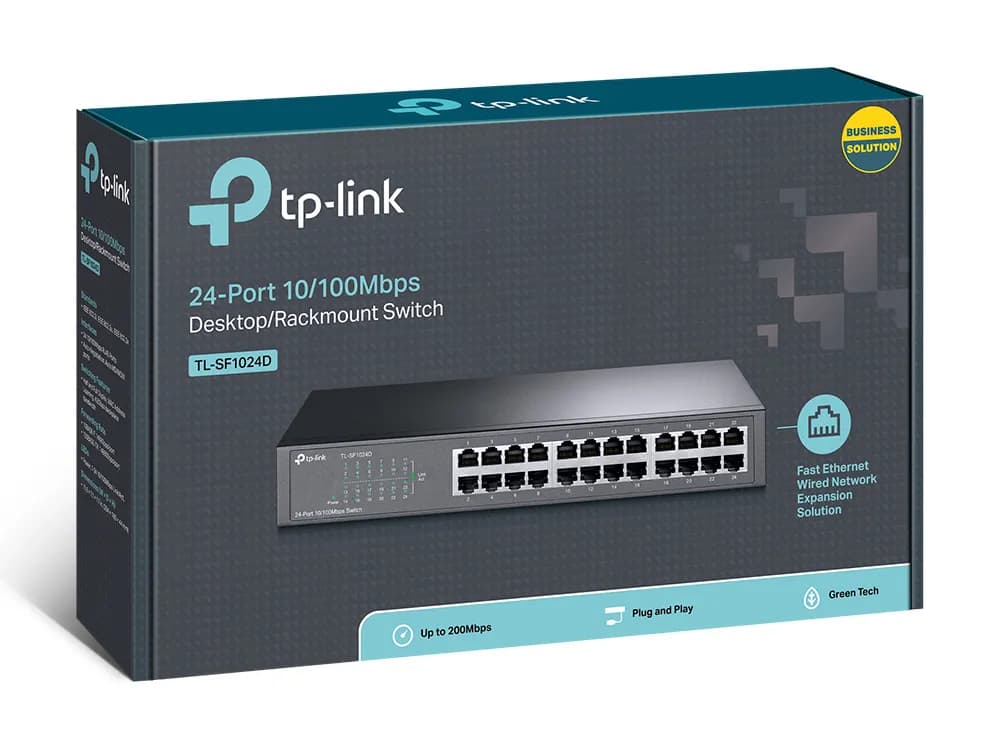 Switch no administrable / 24 puertos 10/100 Mbps / 35.7 Mpps / Escrito 4