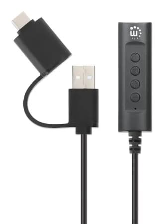 Manhattan 153560 divisor de audio Negro 4