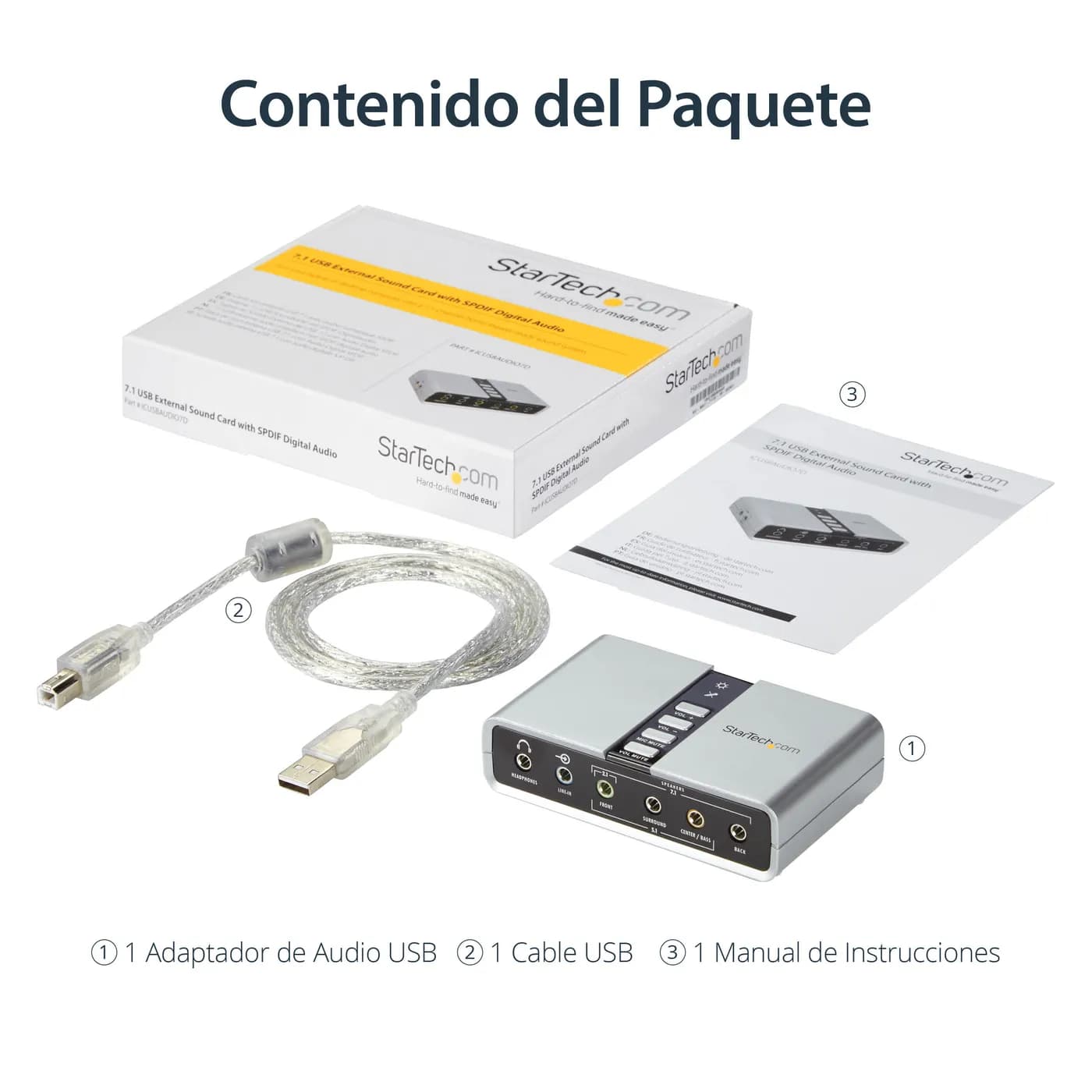 StarTech.com Tarjeta de Sonido 7.1 USB Externa Adaptador Conversor pue 12