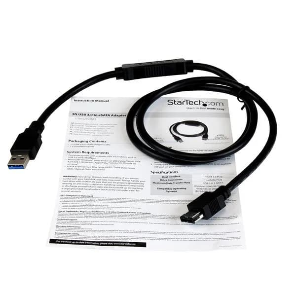 StarTech.com Cable de 91cm Adaptador USB 3.0 a eSATA para Disco Duro o 7