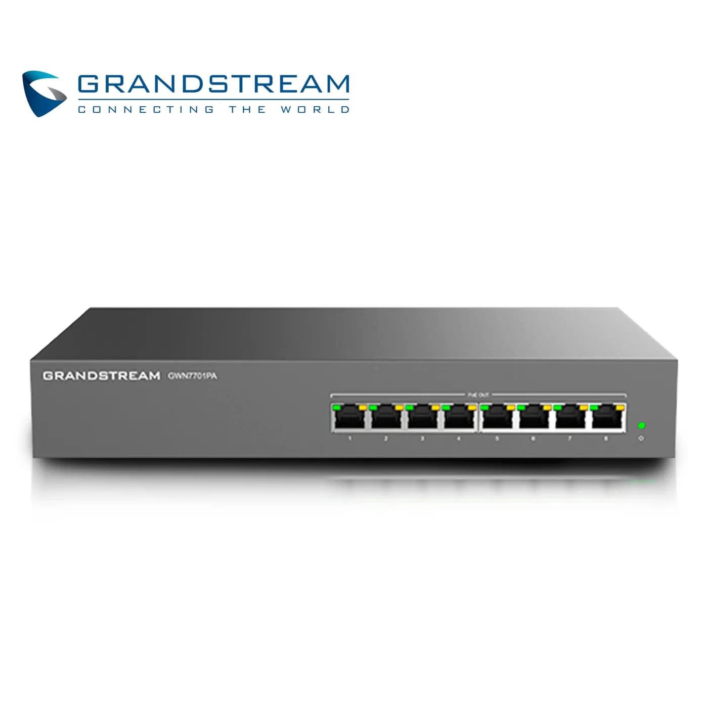 SWITCH NO ADMINISTRABLE POE+ GRANDSTREAM GWN7701PA / 8 PUERTOS 10/100/
