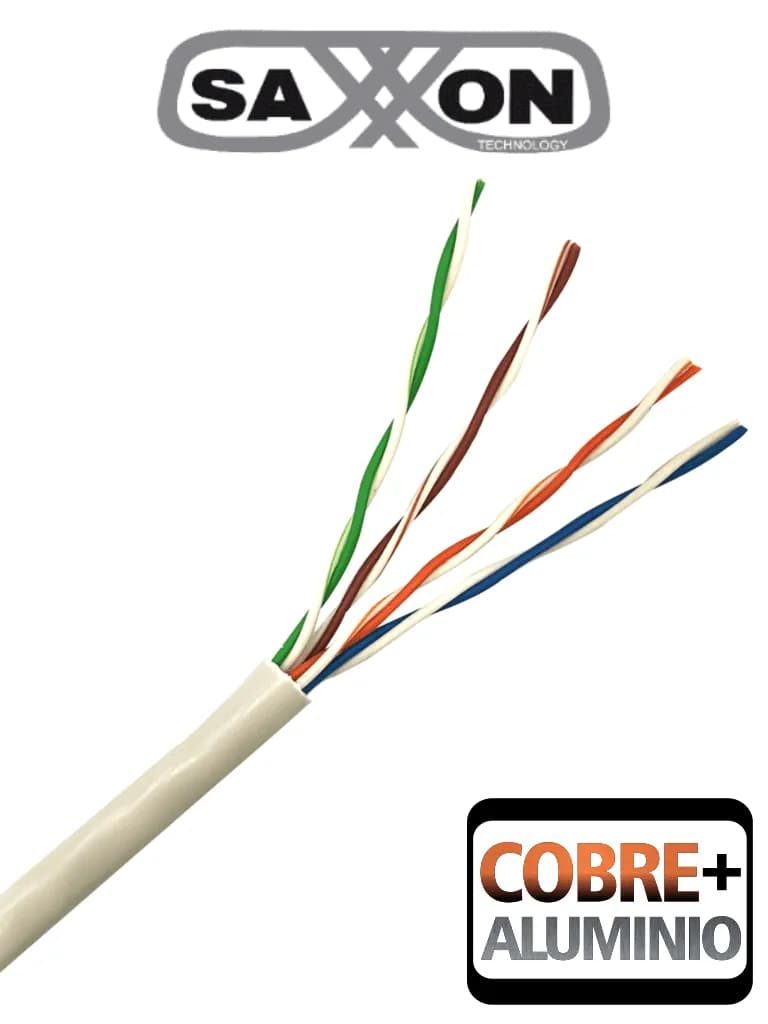 SAXXON OUTP5ECCA305BC - Bobina de Cable UTP Cat5e/ 305 Metros/ CCA/ Co