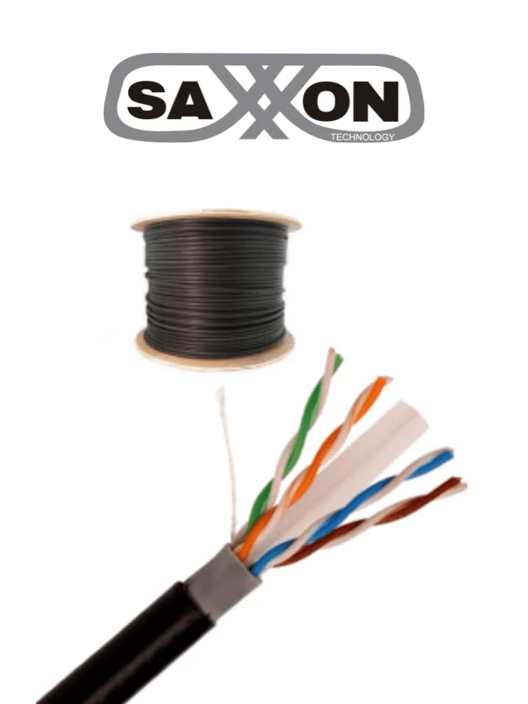 SAXXON OUTPCAT6CCAEXT- Cable UTP CCA de 305m, categoría 6 para exteri